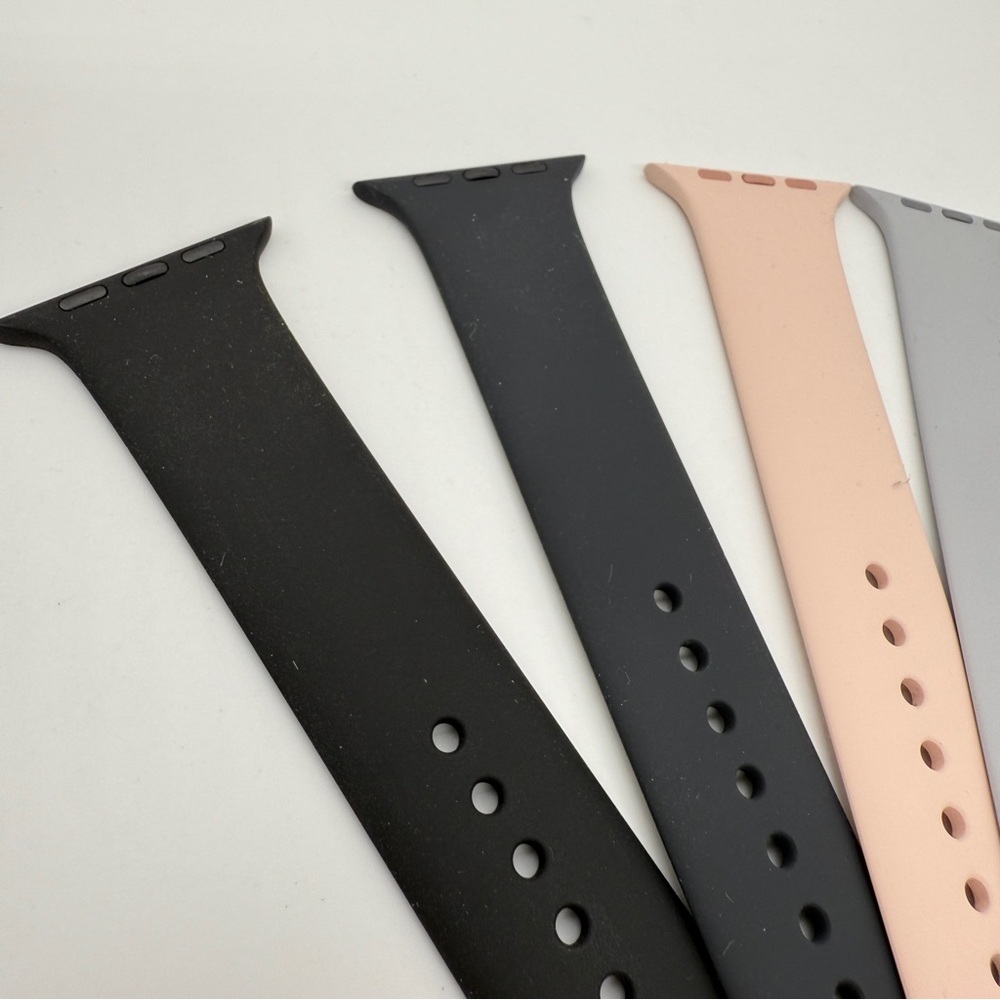 Genuine Authentic Apple Watch Band Replacement Black Midnight Light Grey Pink - Picture 3 of 5